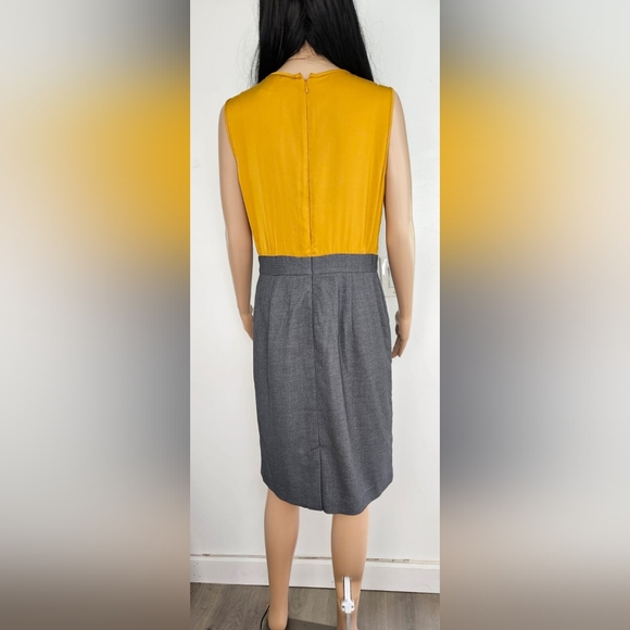 Banana Republic Mustard and Gray Dress Size 8 - Picture 2 of 11